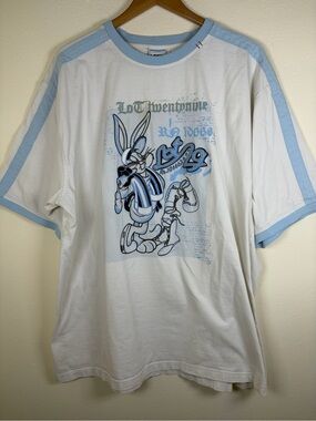 VTG Y2K Lot 29 Bugs Bunny Embroidered Patch Shirt 3XL